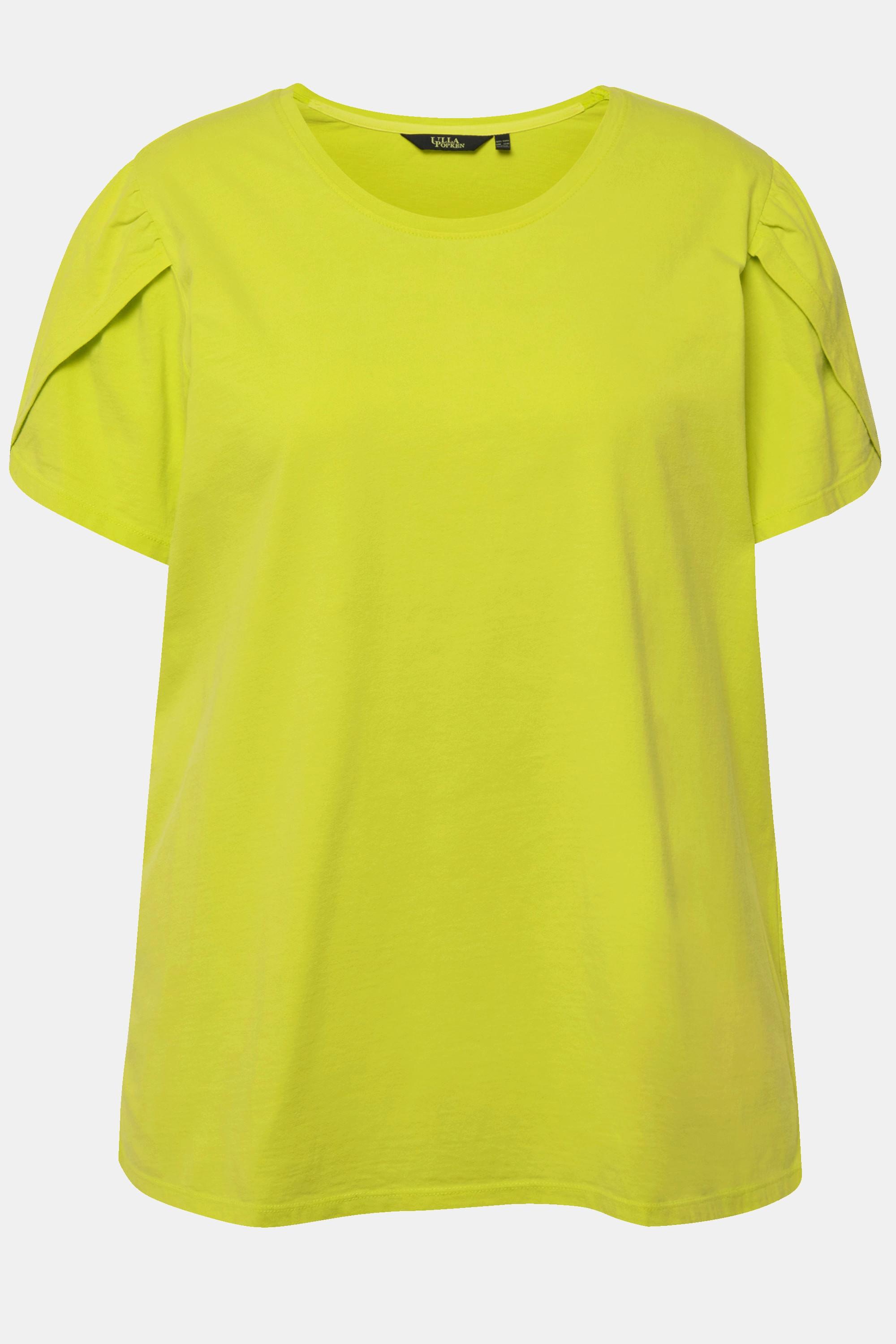 Ulla Popken  T-Shirt, cold dyed, A-Linie, Rundhals, Halbarm 