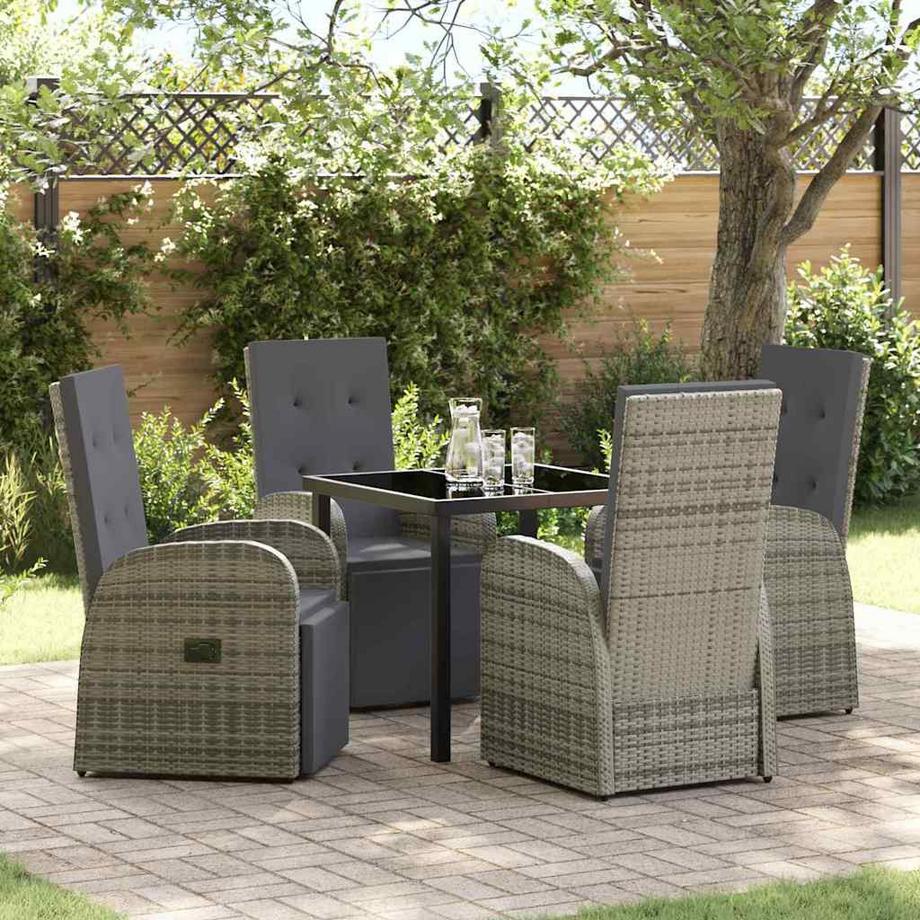 VidaXL Ensemble de meubles de patio poly rattan  