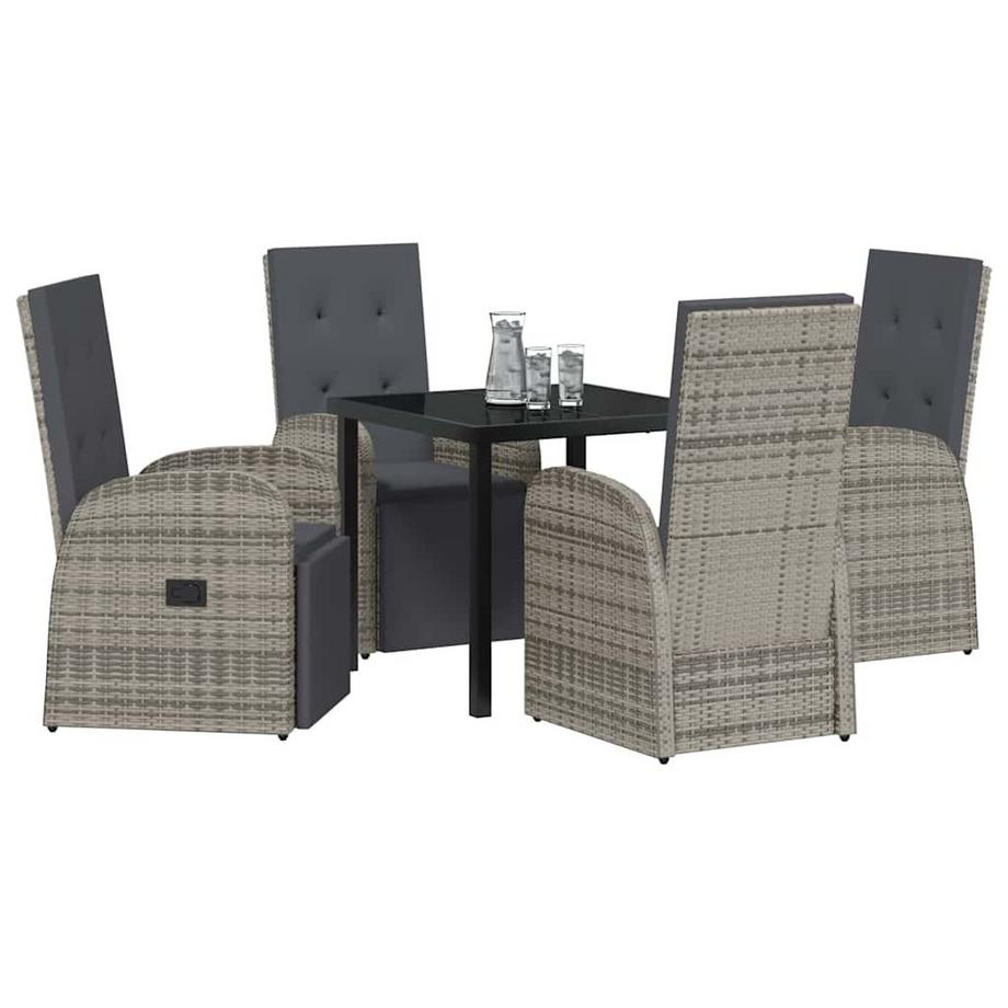 VidaXL Ensemble de meubles de patio poly rattan  