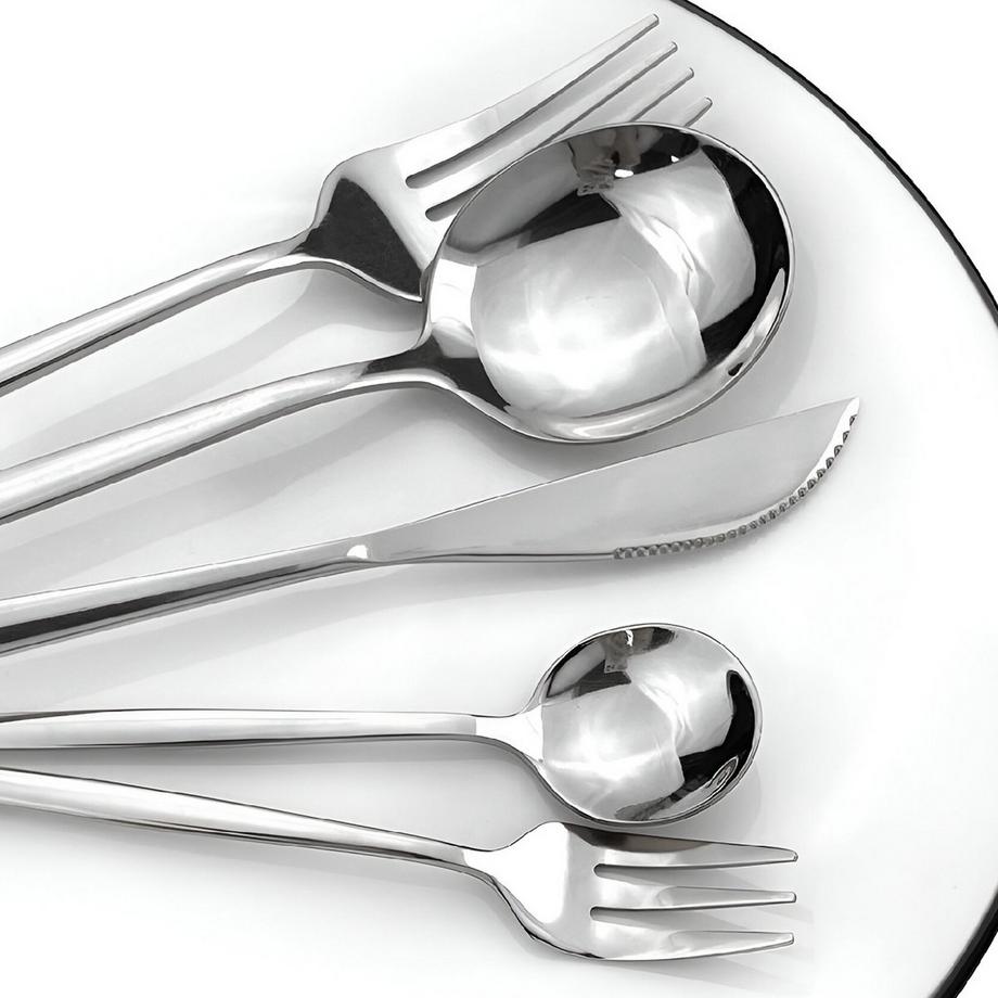 Cheffinger Set di 24 pezzi di posate eleganti per 6 persone  