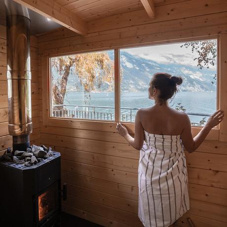 Geschenkidee  Outdoor-Sauna am Walensee - mit direktem Seezugang (für 2 Personen) 