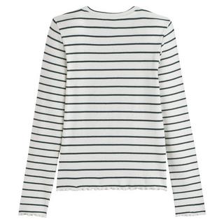 La Redoute Collections  Gestreiftes Langarmshirt aus Rippjersey 