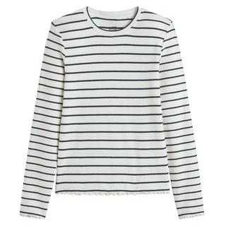 La Redoute Collections  Gestreiftes Langarmshirt aus Rippjersey 