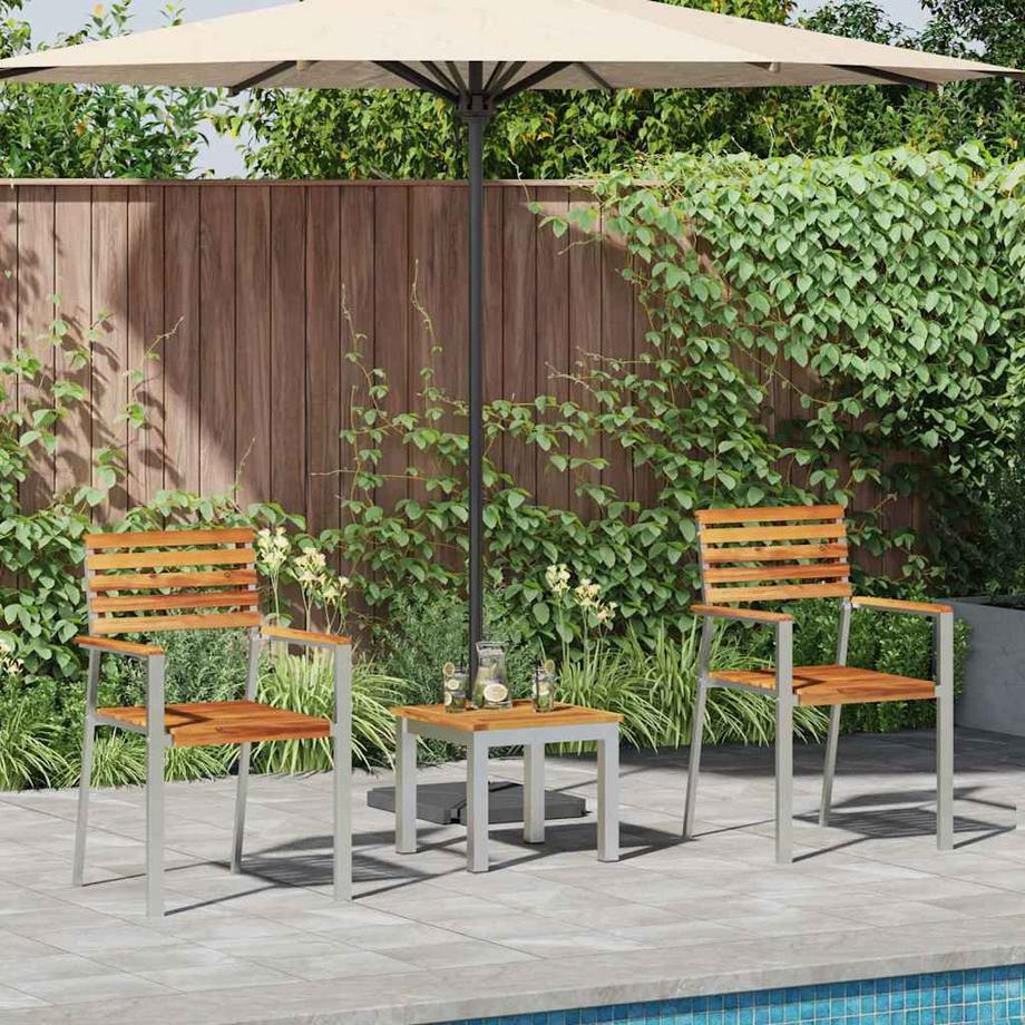 VidaXL Ensemble de salle à manger pour jardin teck massif  