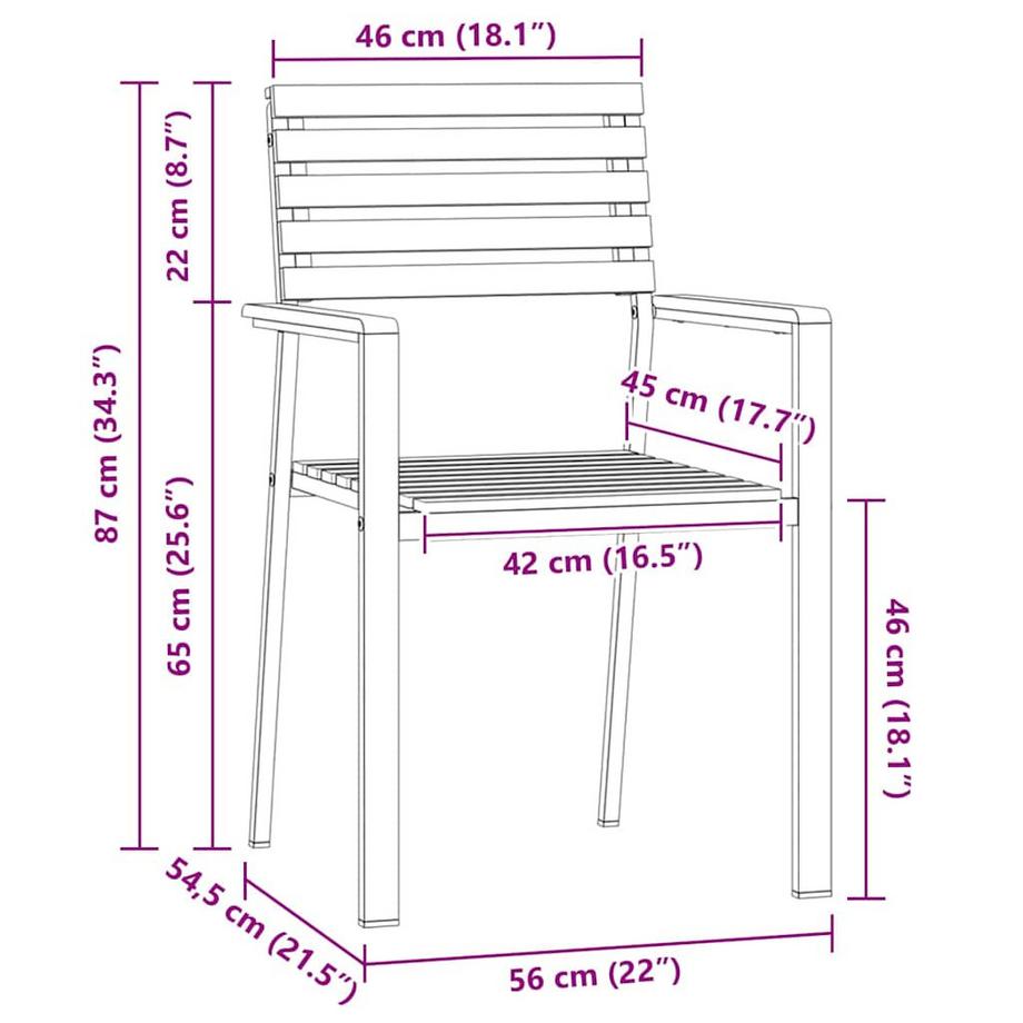 VidaXL Ensemble de salle à manger pour jardin teck massif  