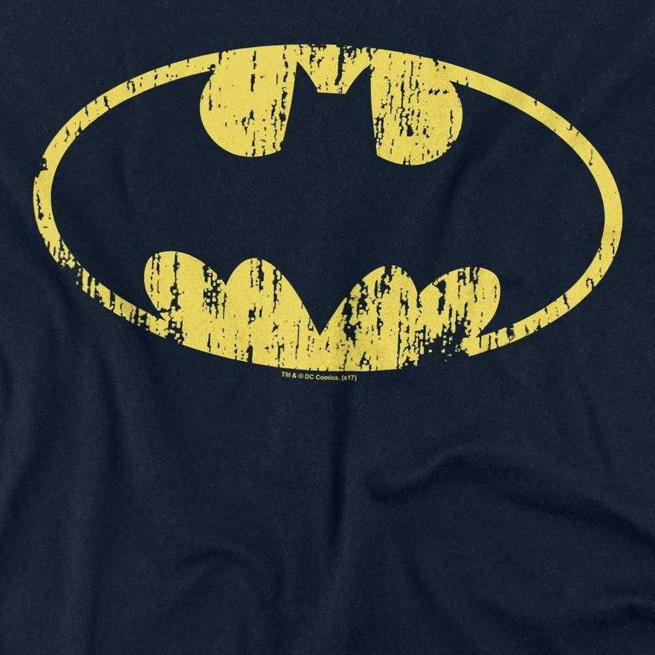 BATMAN Gedrucktes T-Shirt mit abgenutztem Logo  