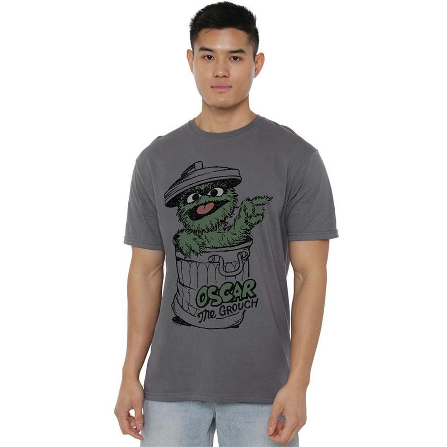 Sesame Street  Maglietta Oscar The Grouch (oscar Il Brontolone) 