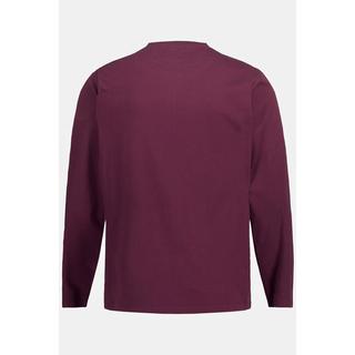 JP1880  Maglia basic a maniche lunghe rosso vino scuro 