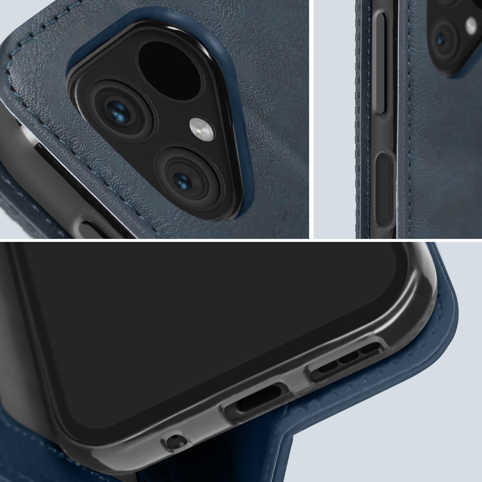 Avizar  Étui Fairphone 5 Motif Damier Bleu nuit 