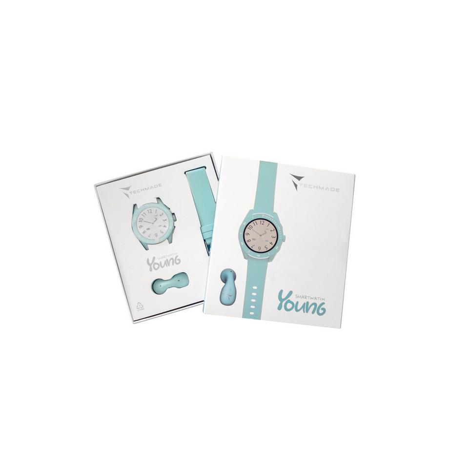 Techmade  Smart Watch Young Light Blue Bundle 