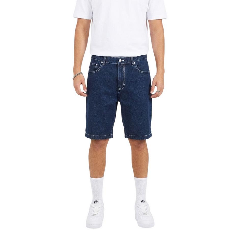 Pantaloncini Denim Lavato Con Risvolto