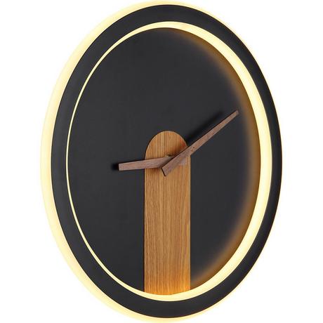 mutoni Orologio da parete Sussy metallo nero opaco LED 31  