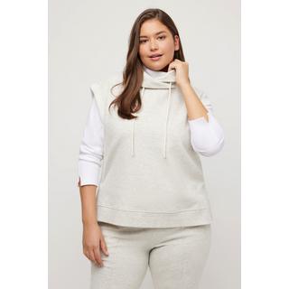 Ulla Popken  Sweat sans manches, motif à chevrons, col montant 