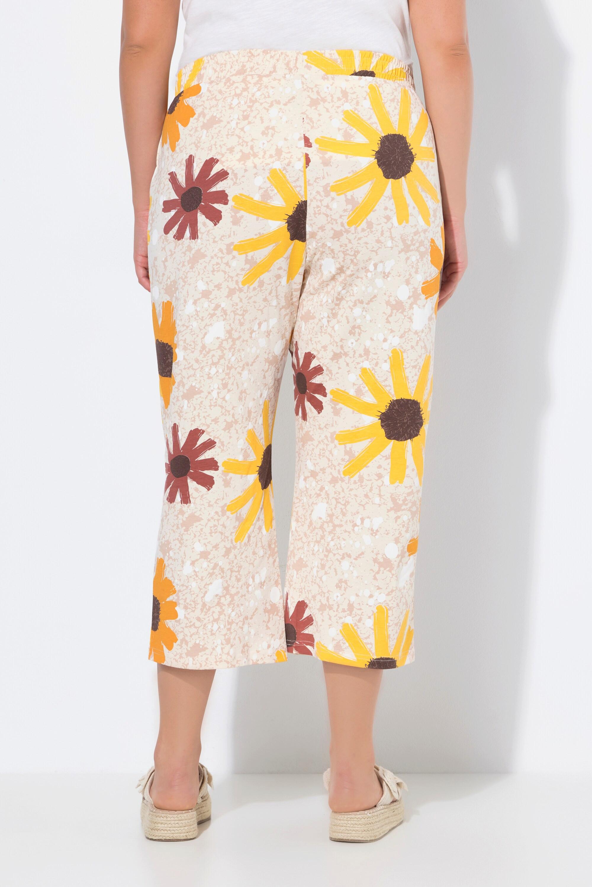 Ulla Popken Jersey Culotte Sonnenblumen Komfortbund  