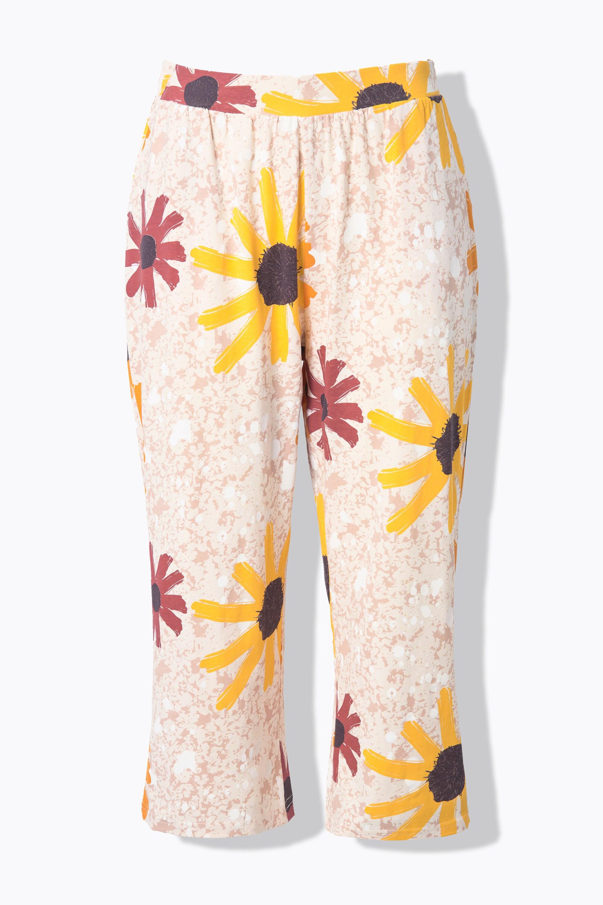Ulla Popken Jersey Culotte Sonnenblumen Komfortbund  