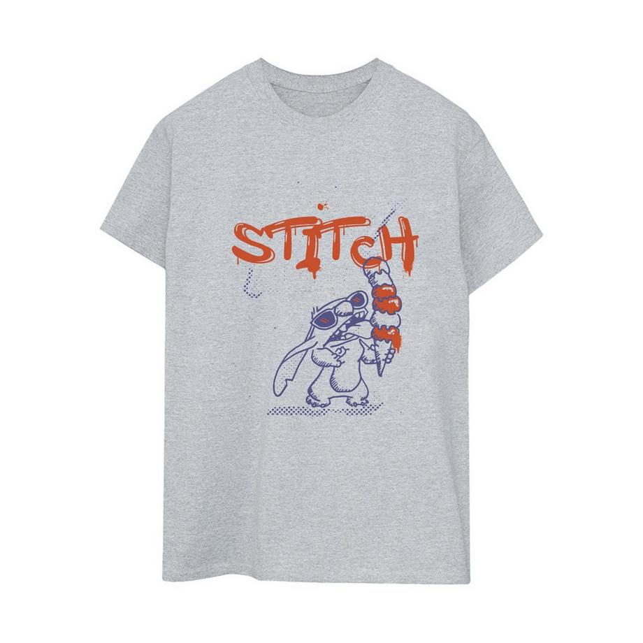 Disney Stitch Ice Cream T-Shirt Maniche Corte  