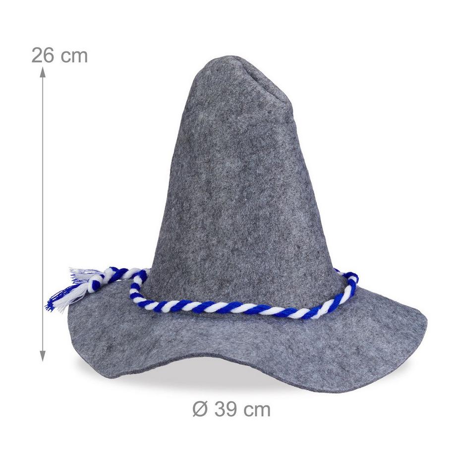 B2X  Seppel Mütze mit-weißer Kordel 9er Set 