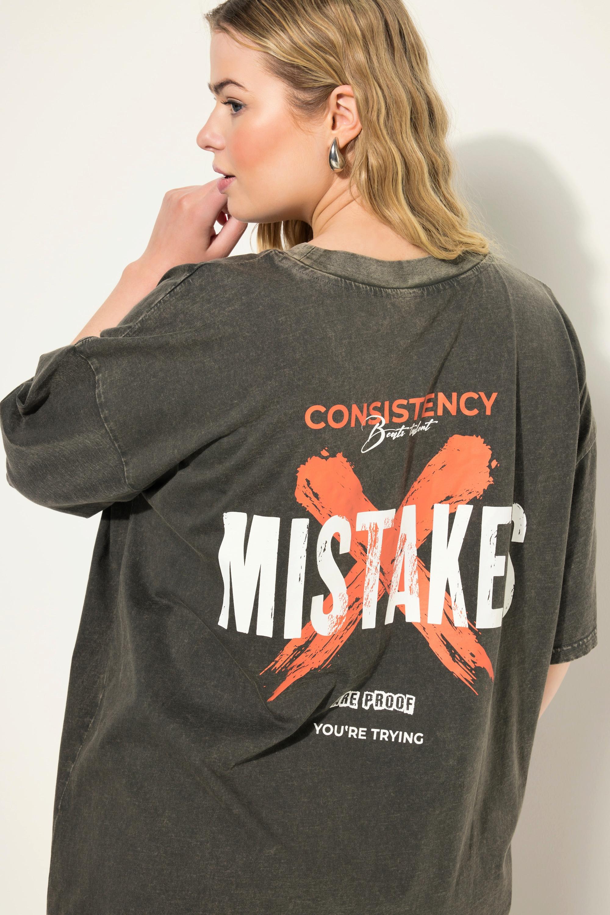 Studio Untold T-shirt Girocollo Look Vintage Stampa sul Retro  