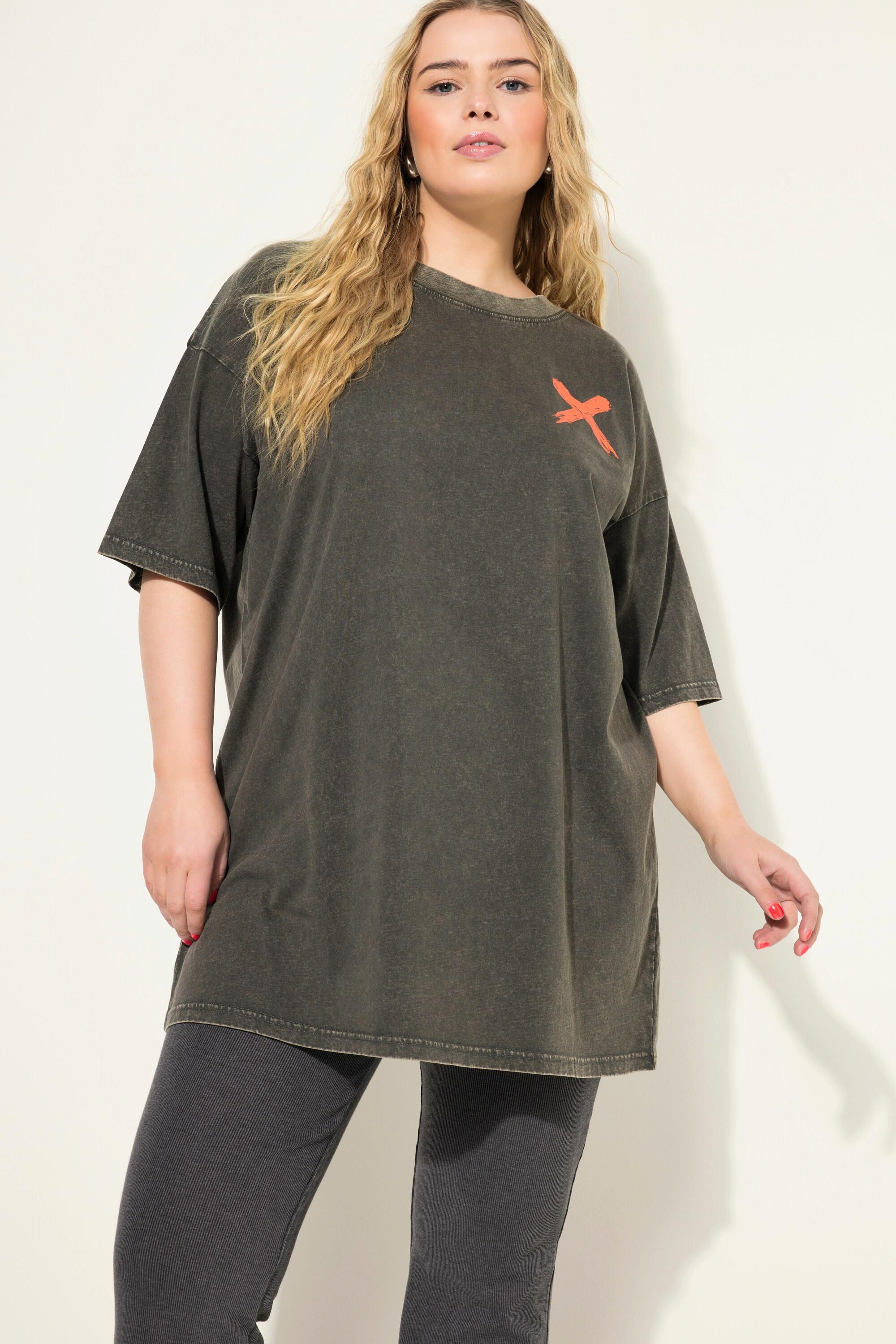 Studio Untold T-shirt Girocollo Look Vintage Stampa sul Retro  