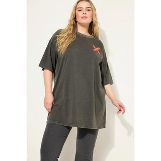 Studio Untold T-shirt Girocollo Look Vintage Stampa sul Retro  