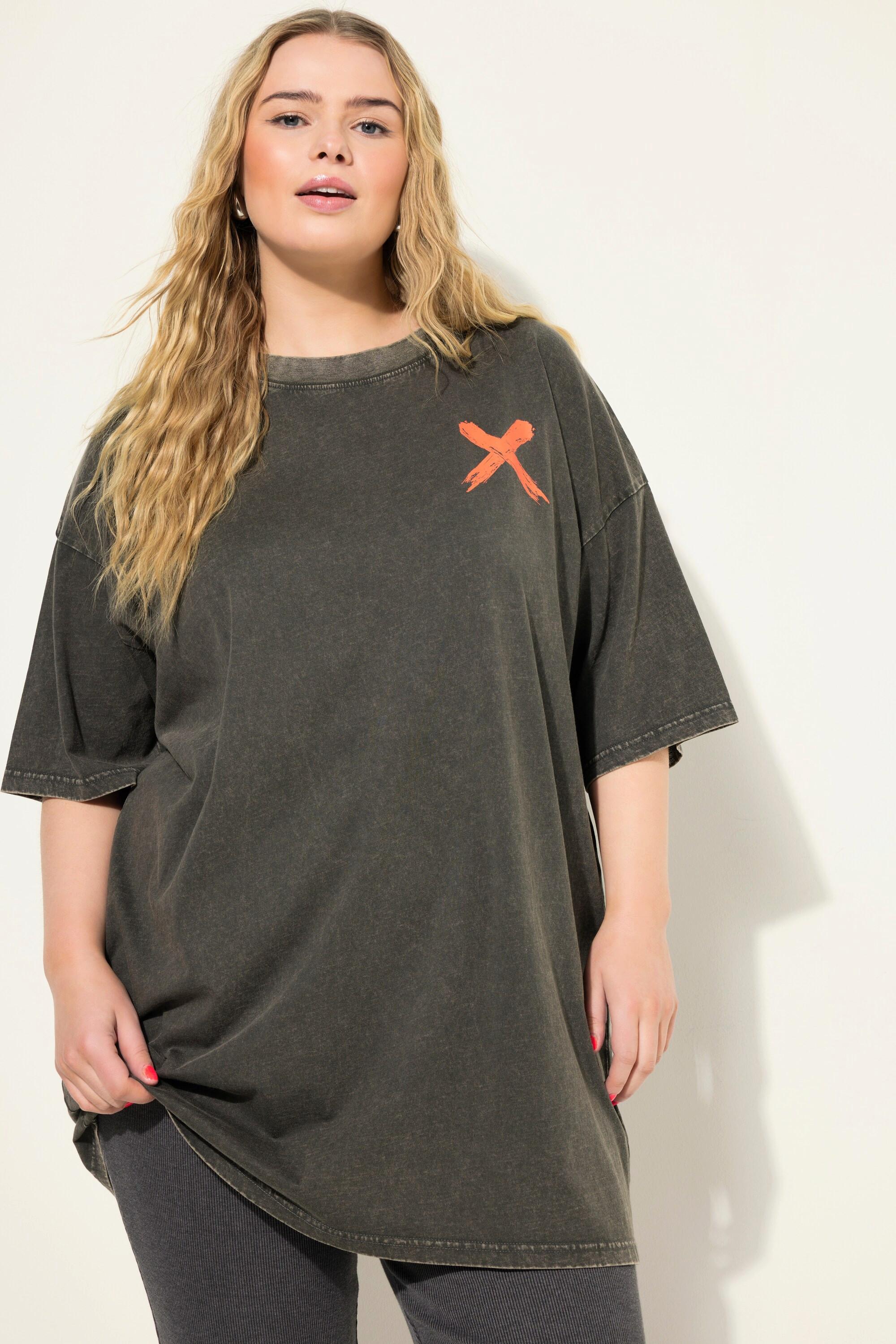 Studio Untold T-shirt Girocollo Look Vintage Stampa sul Retro  