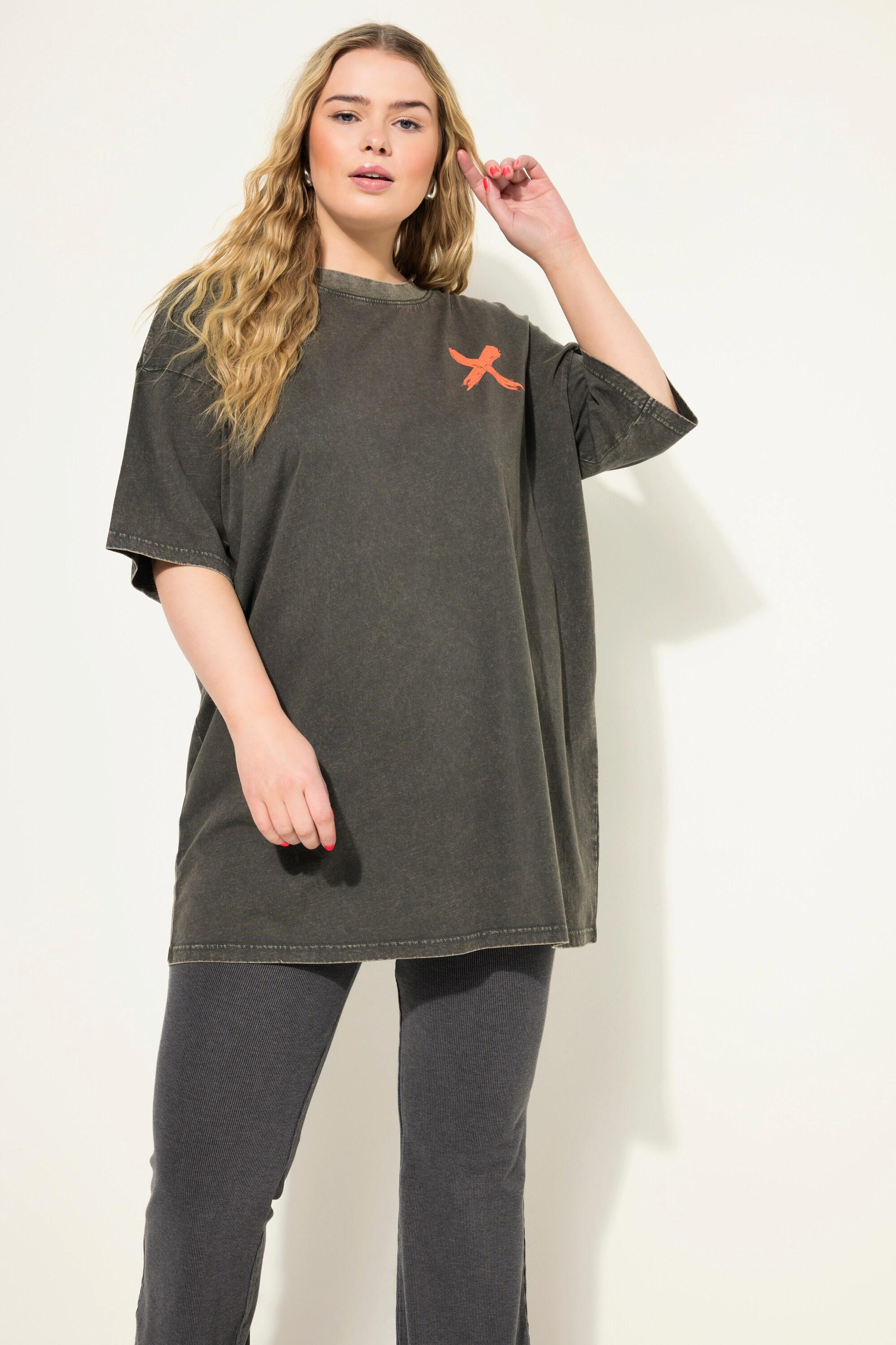 Studio Untold T-Shirt Rundhals Vintage Look Rücken-Print  