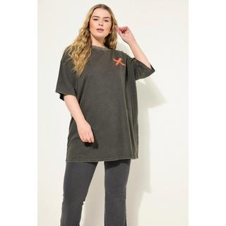 Studio Untold T-shirt Girocollo Look Vintage Stampa sul Retro  