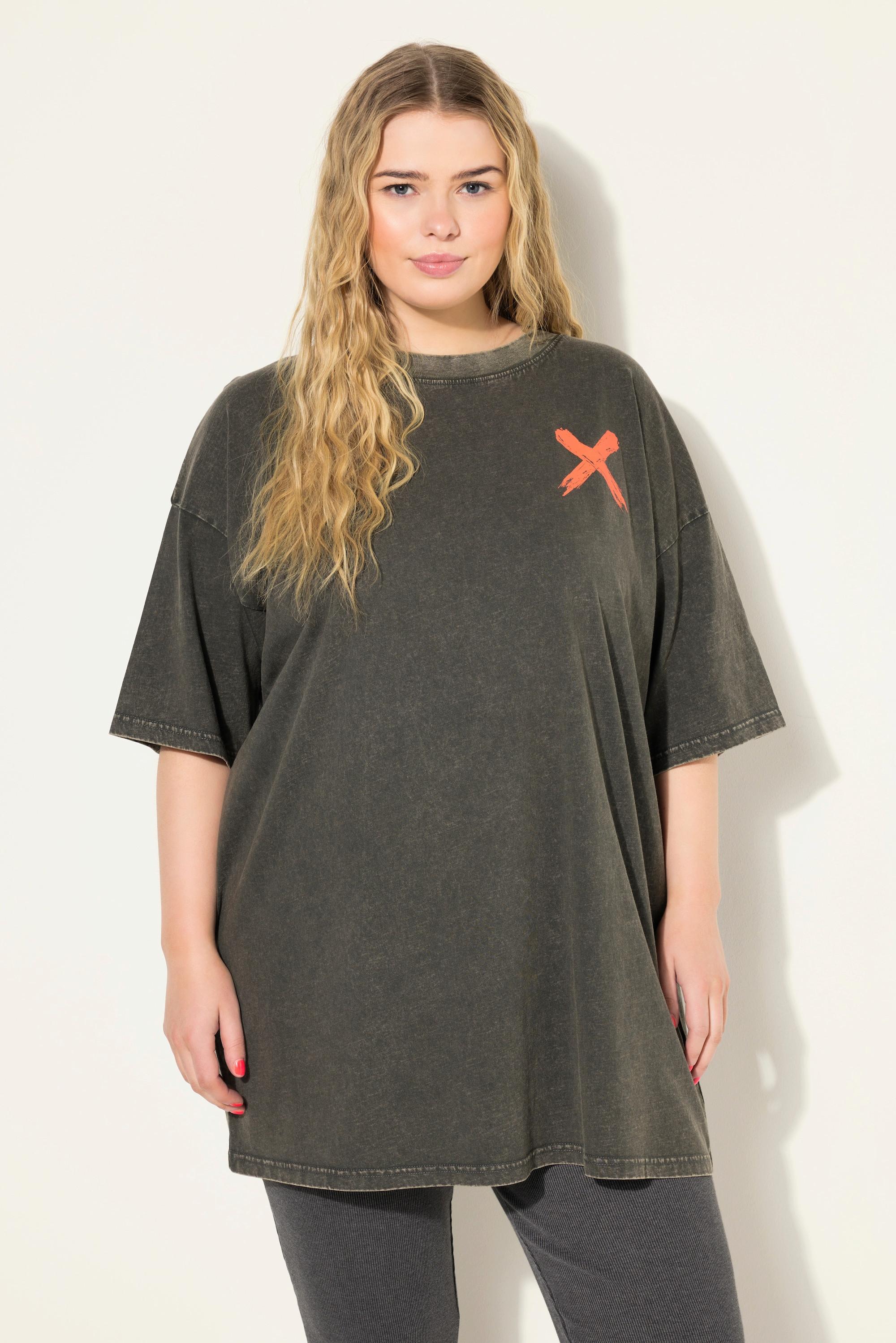 Studio Untold T-shirt Girocollo Look Vintage Stampa sul Retro  