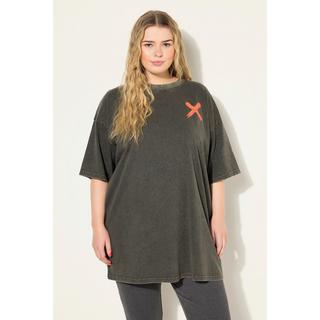 Studio Untold T-shirt Girocollo Look Vintage Stampa sul Retro  