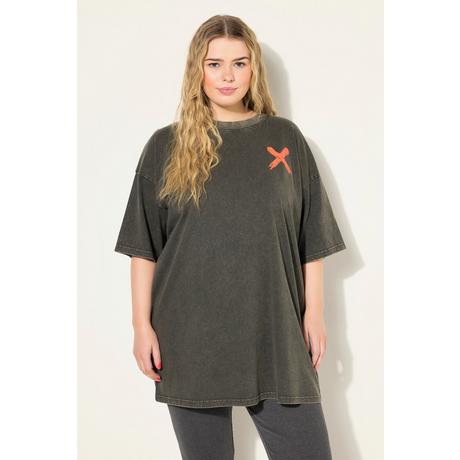 Studio Untold T-shirt Girocollo Look Vintage Stampa sul Retro  