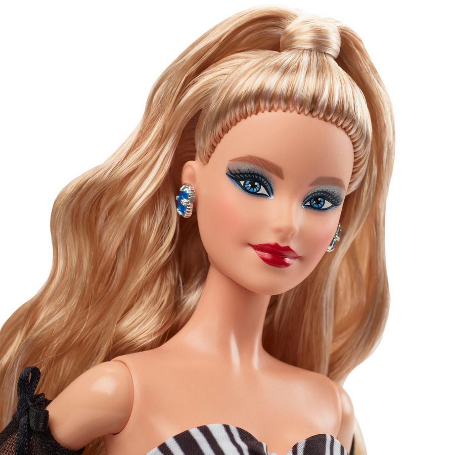 Barbie  Signature Puppe 65. Jubiläum mit blonden Haaren,-weisser Robe 
