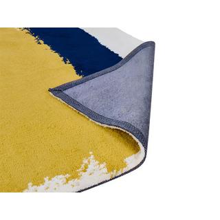 Vente-unique Tappeto Poliestere Giallo Blu notte Grigio CAMDEN  