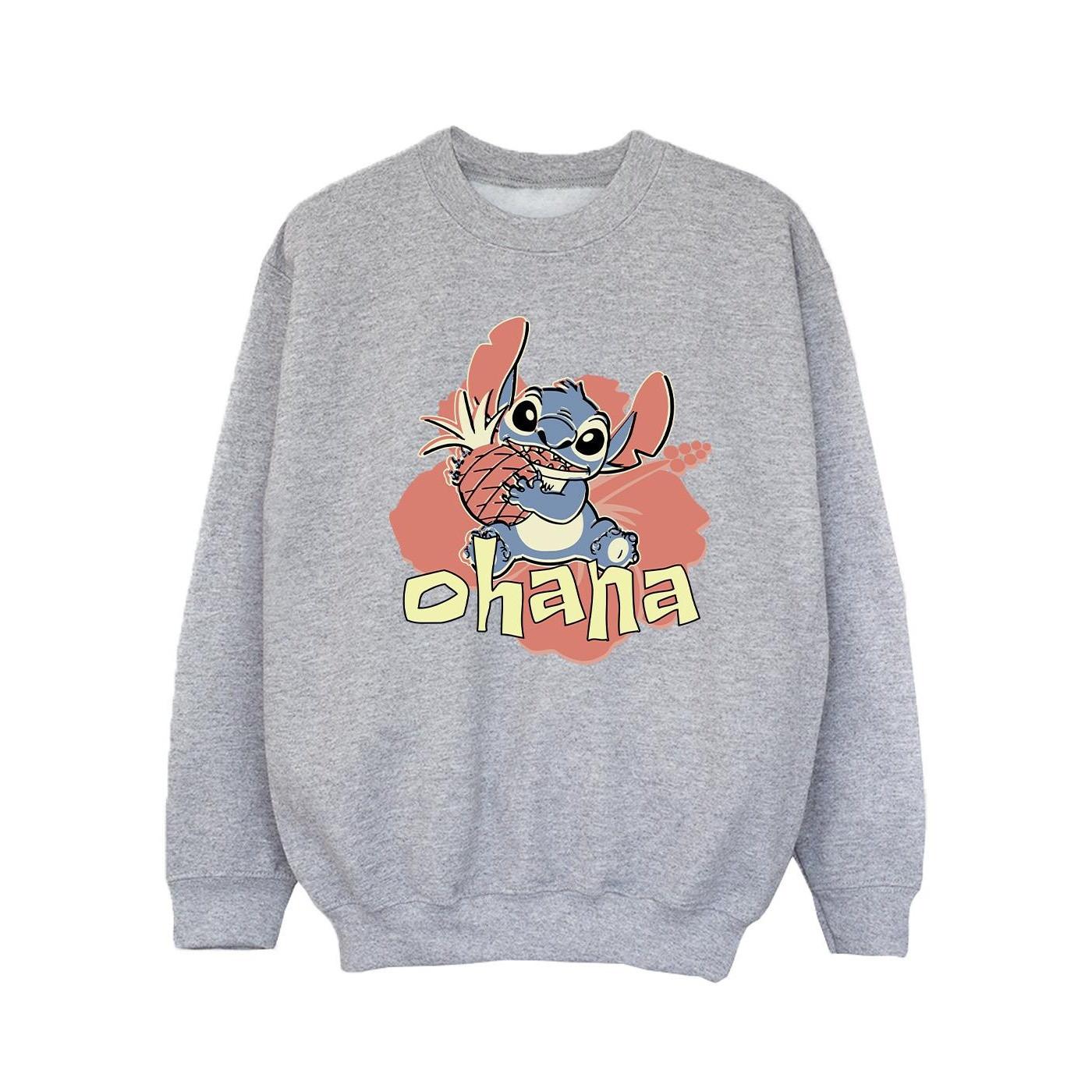 Disney  Lilo And Stitch Ohana Pineapple Sweatshirt 