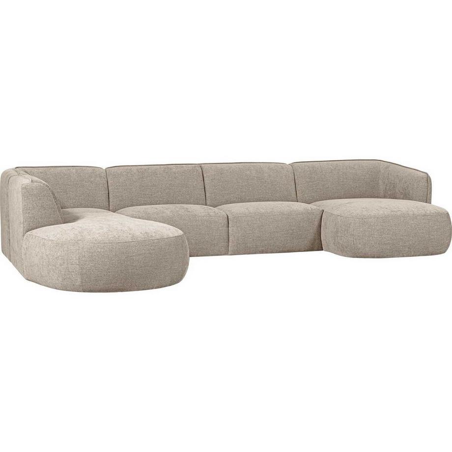 mutoni Sofa Polly U-förmig links Webstoff sand 353x245  