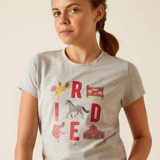 Ariat  t-shirt da bambina  iconic ride 