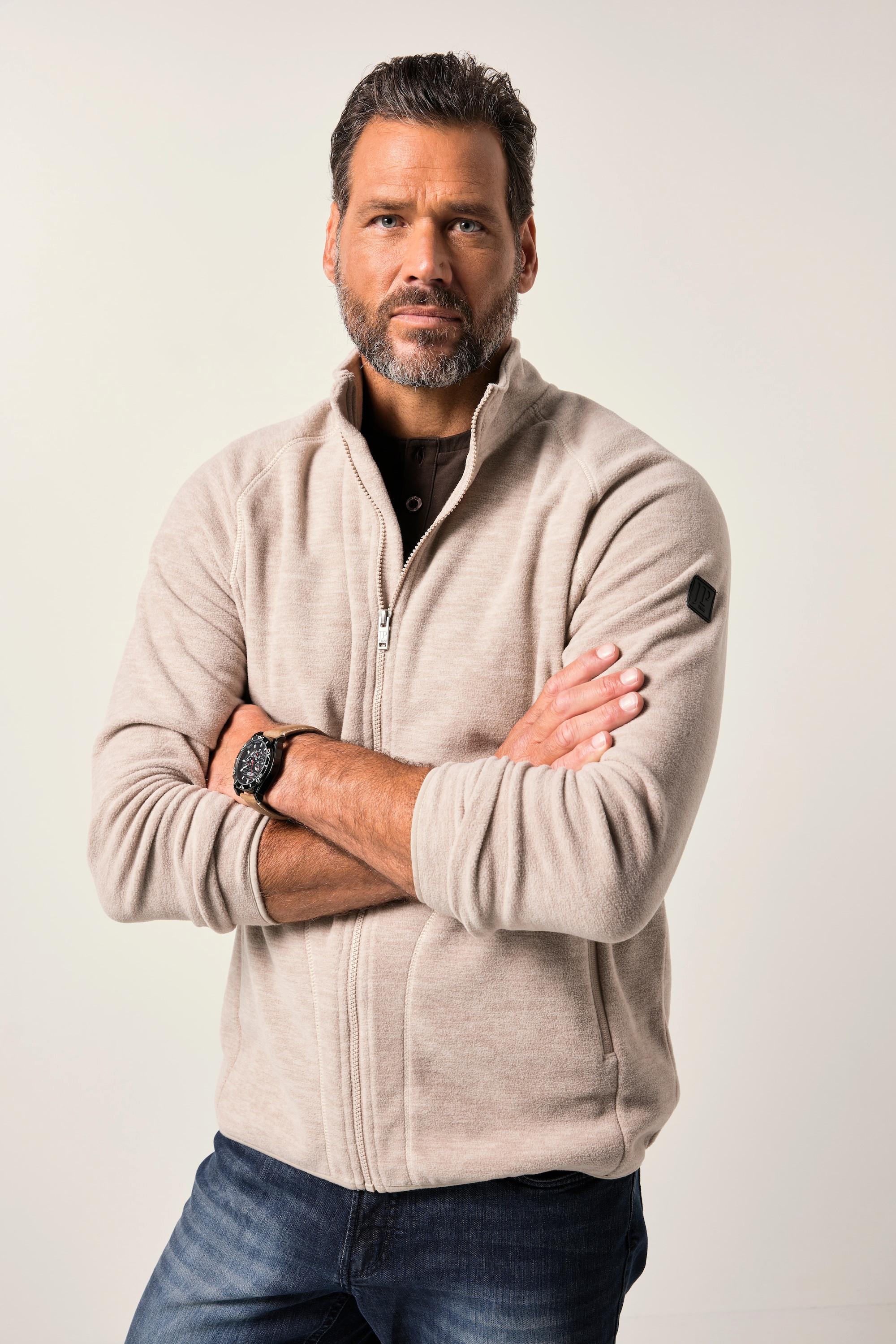 JP1880 Giacca di Pile Collo Alto Tasche con Zip  