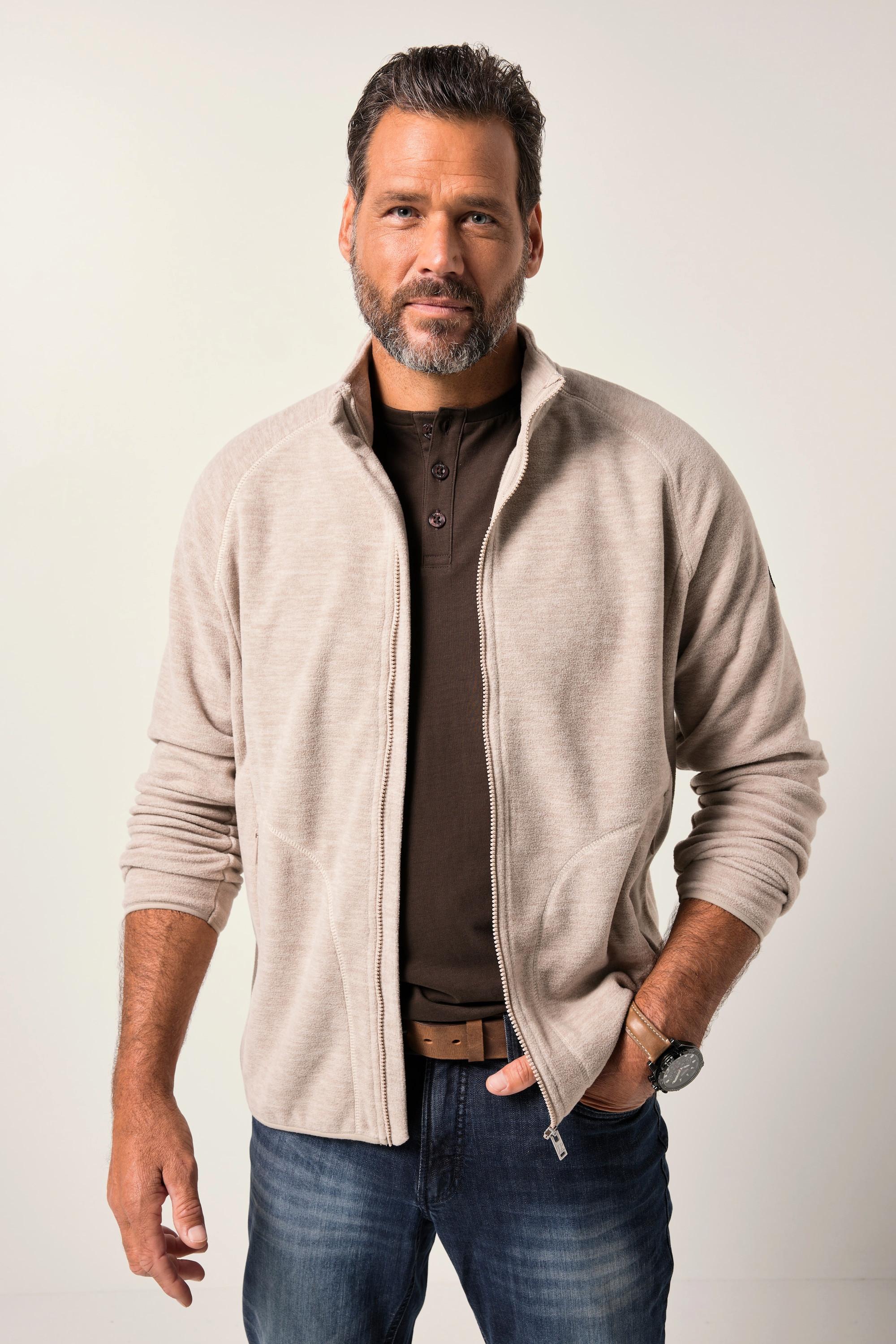 JP1880 Giacca di Pile Collo Alto Tasche con Zip  