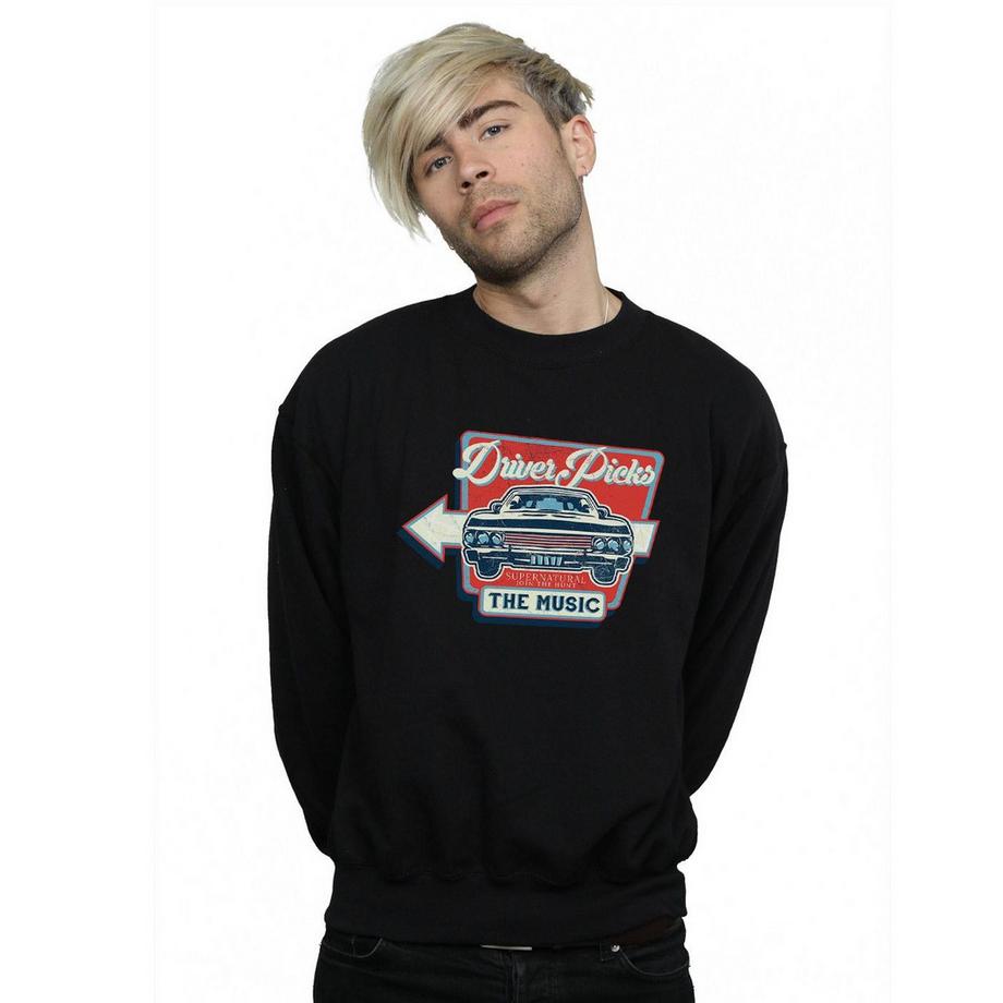 Supernatural Driver Picks The Music Sweatshirt  