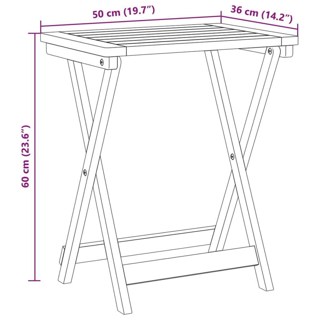 VidaXL Table de jardin bois d'acacia  