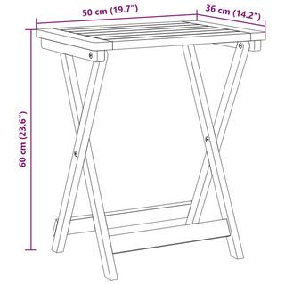 VidaXL Table de jardin bois d'acacia  