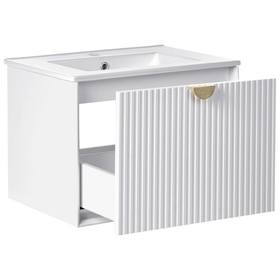 Beliani Meuble sous-lavabo avec vasque en MDF Moderne BONAIRE  