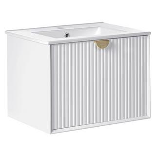 Beliani Mobiletto con lavabo en Fibra a media densità (MDF) Moderno BONAIRE  