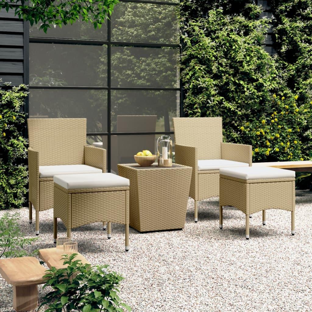 VidaXL set bistrot da giardino Polirattan  