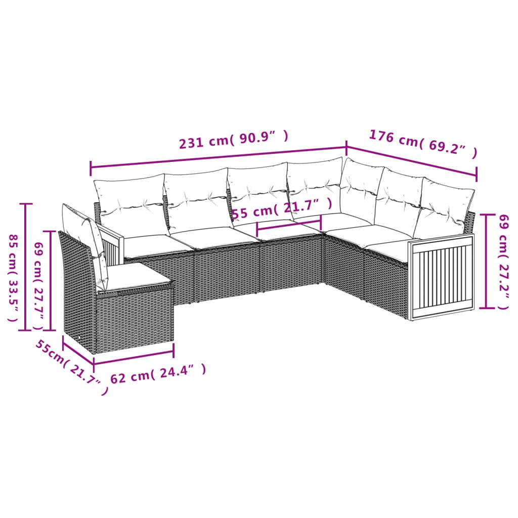 VidaXL Garten sofagarnitur poly-rattan  