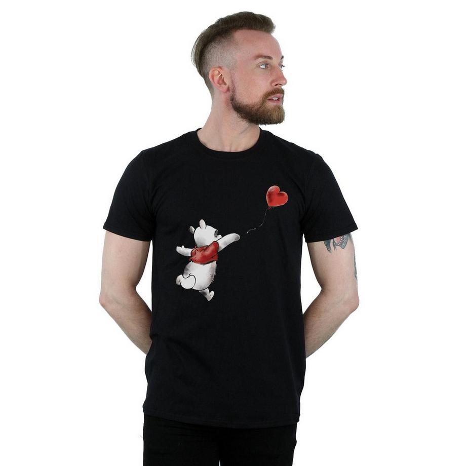 Winnie the Pooh Winnie l'ourson Imprimé Ballon Cœur Slim Fit T-Shirt  