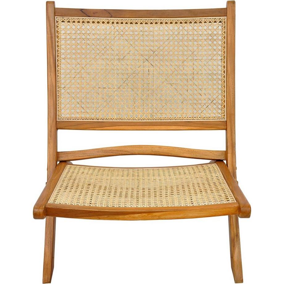 mutoni Garten Relaxstuhl Paco Rattan Teakholz natur  