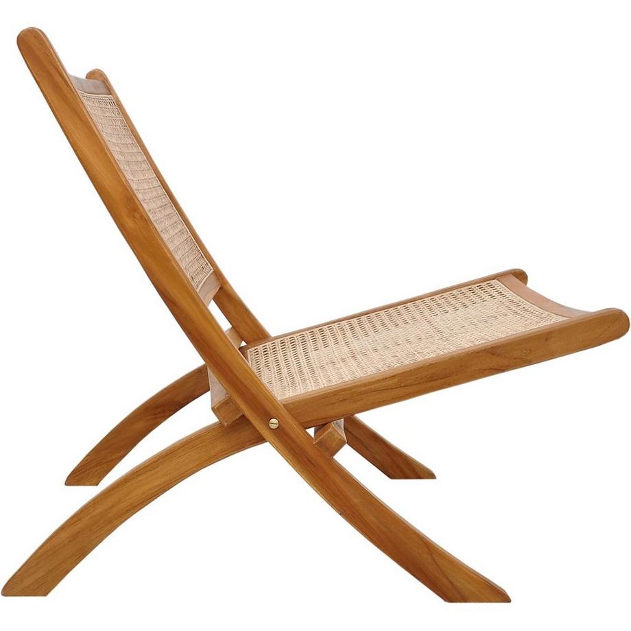 mutoni Garten Relaxstuhl Paco Rattan Teakholz natur  