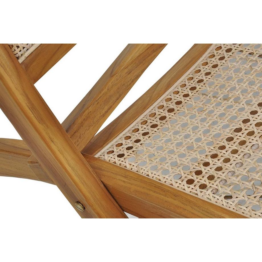 mutoni Garten Relaxstuhl Paco Rattan Teakholz natur  