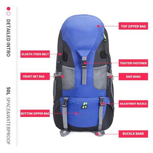 Only-bags.store 50L Leichter Wasserdichter Wanderrucksack  