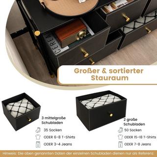 B2X Cassettiera per camera da letto con 5 cassetti ampia cassettiera in tessuto con struttura in metallo  